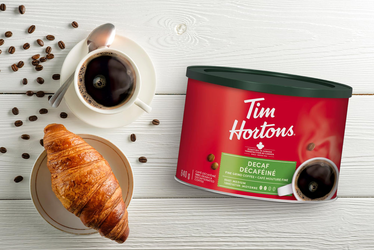 Tim Hortons Decaf Ground Coffee – 640g (Imported from Canada)
