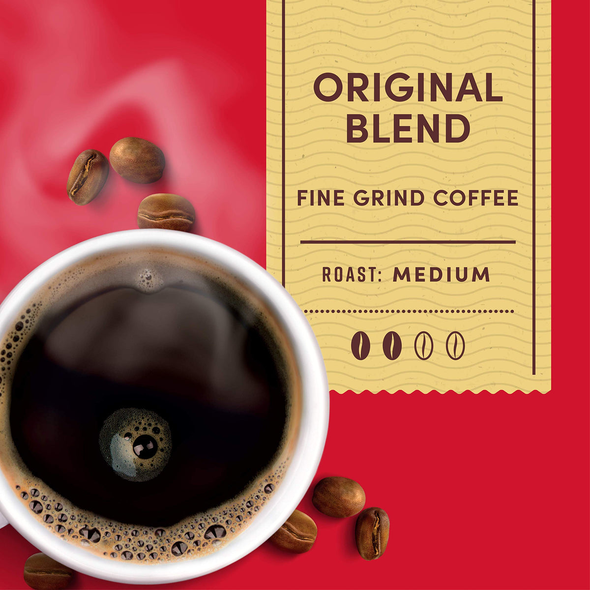 Tim Hortons Original Blend Ground Coffee — Medium Roast, 48 oz Canister (100% Arabica)
