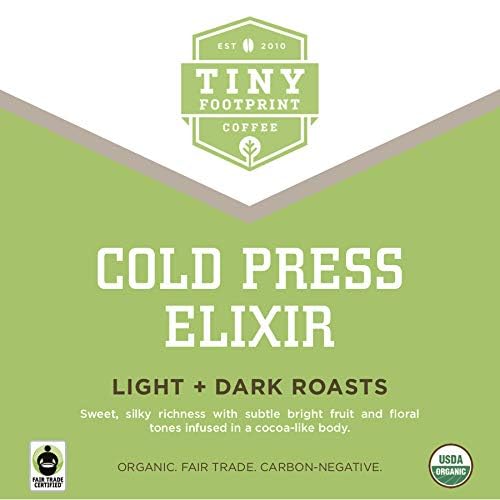 Tiny Footprint Coffee - Organic Cold Press Elixir Cold Brew | Light & Dark Roast Blend | Fair Trade, Shade-Grown & Carbon Negative | 3 Pounds