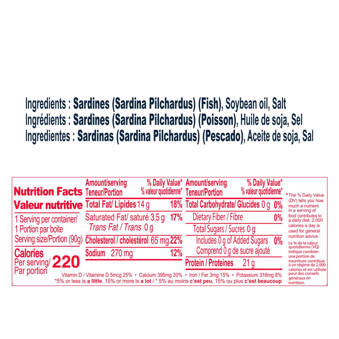 TITUS Canned Sardines in Soybean Oil – Pack of 12 | Premium Quality Sardines, Omega-3 & Protein