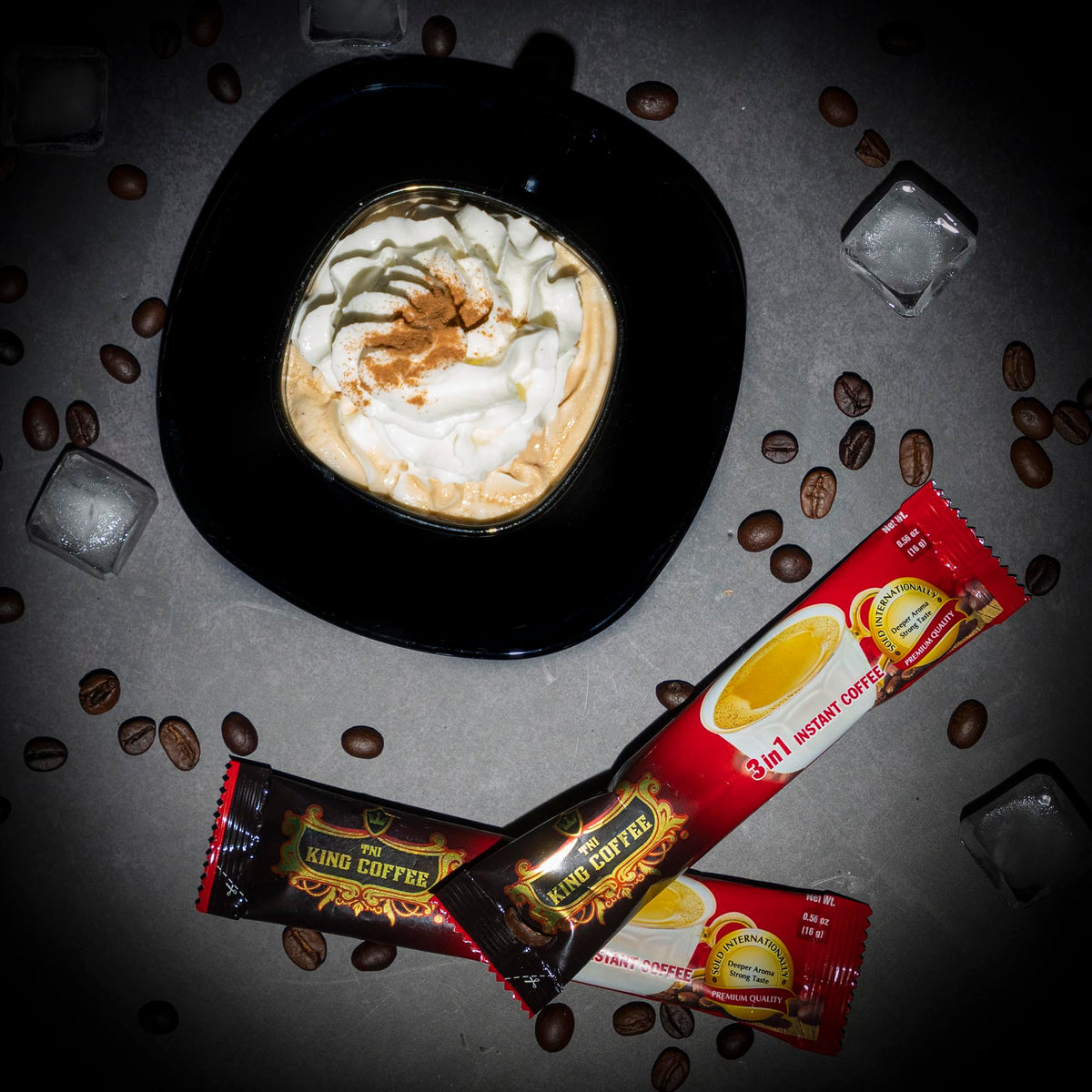 TNI King Coffee 3 in 1 Instant Vietnamese Coffee — 100 Single-Serve Packets