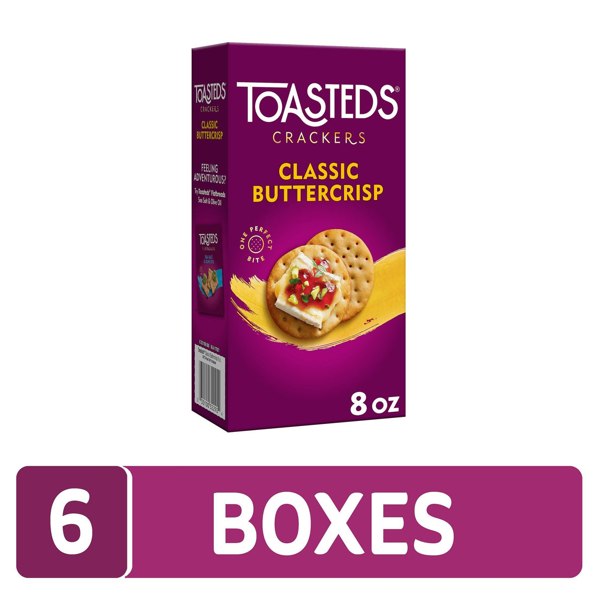 Toasteds Classic Buttercrisp Crackers — Party & Lunch Snacks (6 Boxes)