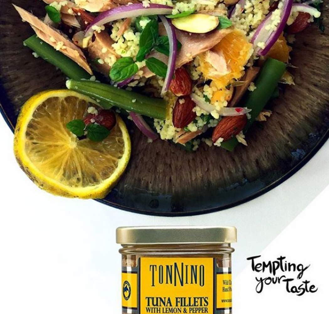 Tonnino Yellowfin Tuna – Lemon Pepper in Olive Oil (Pack of 6) | Ready-to-Eat Protein