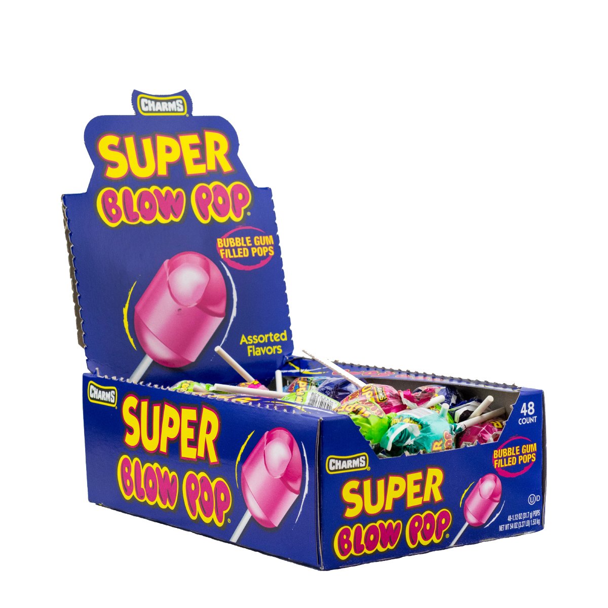 Charms Blow Pop Lollipops – 48-Count Dual Candy & Gum Treats | Tootsie Roll