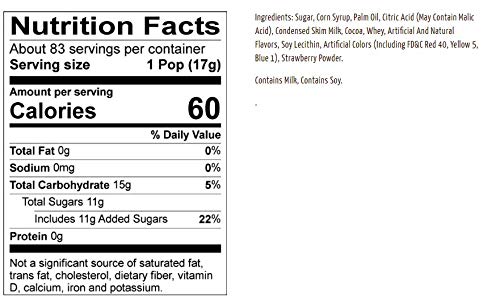 Tootsie Pops Assorted Flavors, 80 Count Bag – Chewy Center, 60 Calories