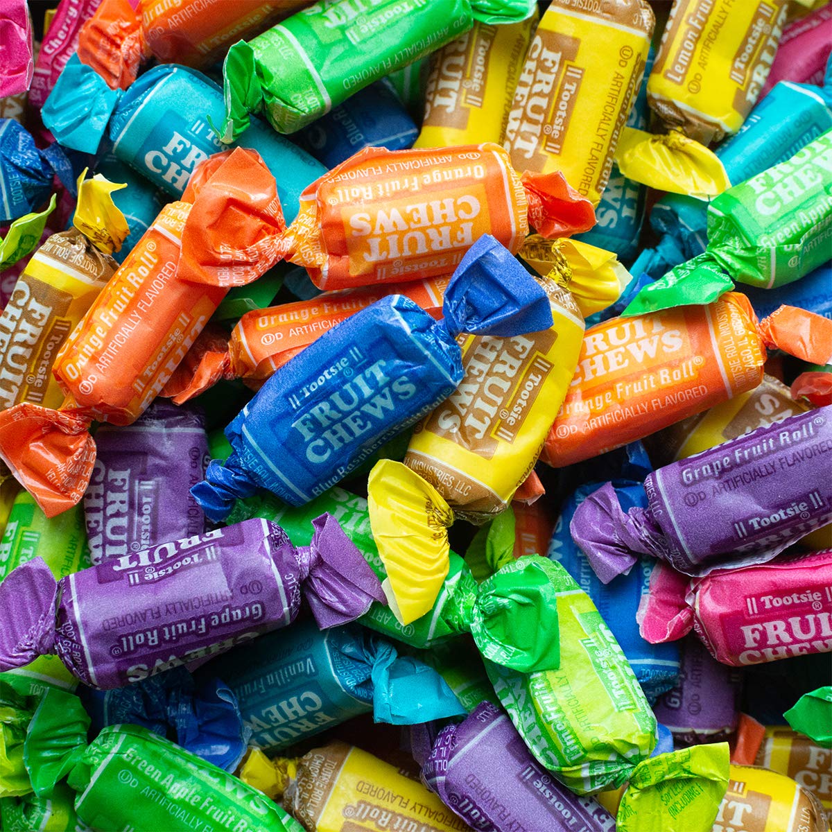Tootsie Roll Fruit Chews Mega Mix – 4 lb, 8 Flavors, Gluten- and Peanut-Free (275 pcs)