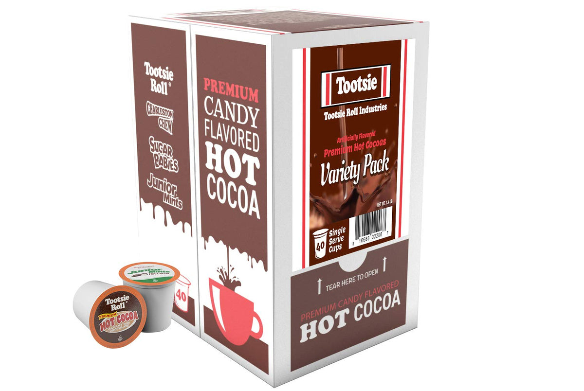 Tootsie Roll Candy Flavored Cocoa Hot Chocolate Pods Variety Pack – 40 Count, Keurig 2.0 Compatible