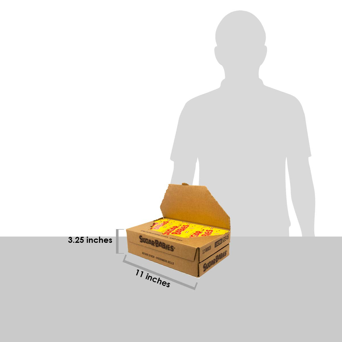 Sugar Babies Chewy Milk Caramel Candy — 12 Boxes (6 oz each) Theater Boxes | Tootsie Roll