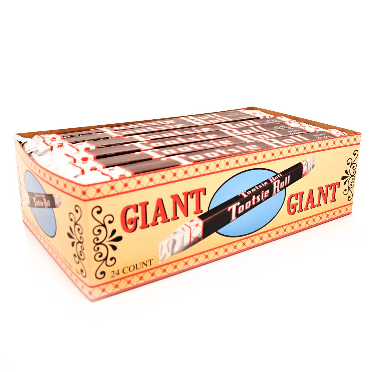 Tootsie Roll Giant Classic Nostalgic Candy – Pack of 24 3-Oz Boxes