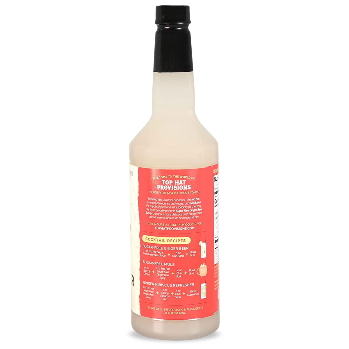 Top Hat Provisions Keto Sugar Free Ginger Beer Syrup – 32oz (Monk Fruit)