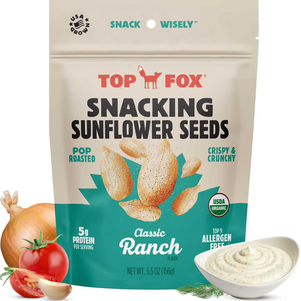 Top Fox Ranch Sunflower Seeds – 5.5 oz Pack of 6 | Keto, Gluten Free, Allergen Free