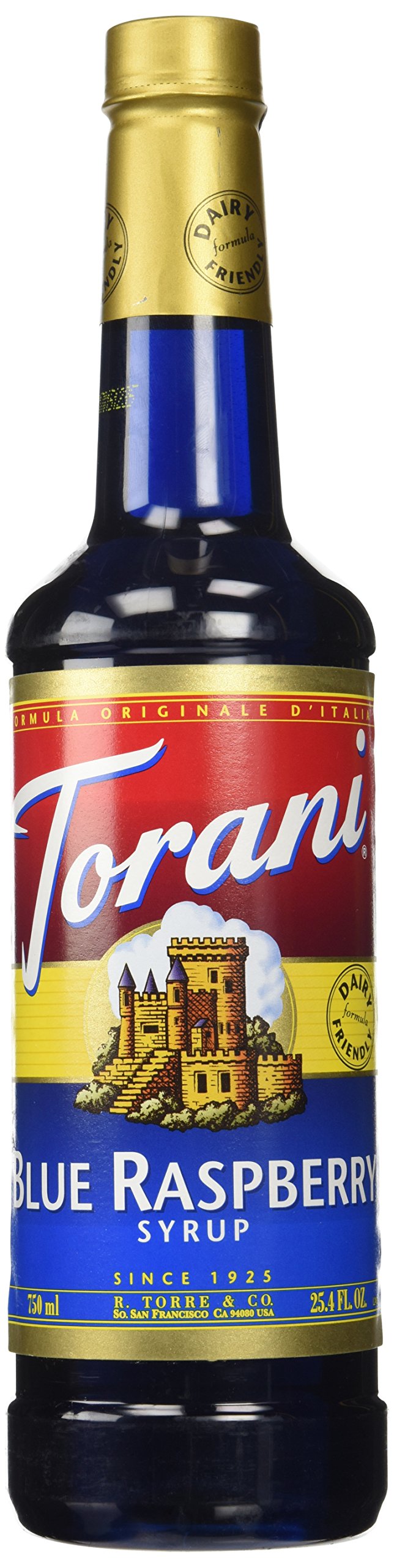 Torani Blue Raspberry Syrup – 750 mL | Bright Raspberry Flavor for Drinks