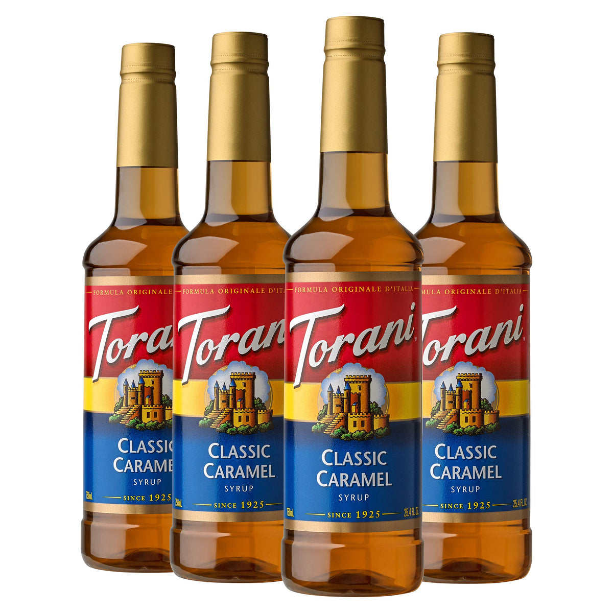 Torani Syrup Classic Caramel – 25.4 oz (Pack of 4) | Café-Quality Flavor