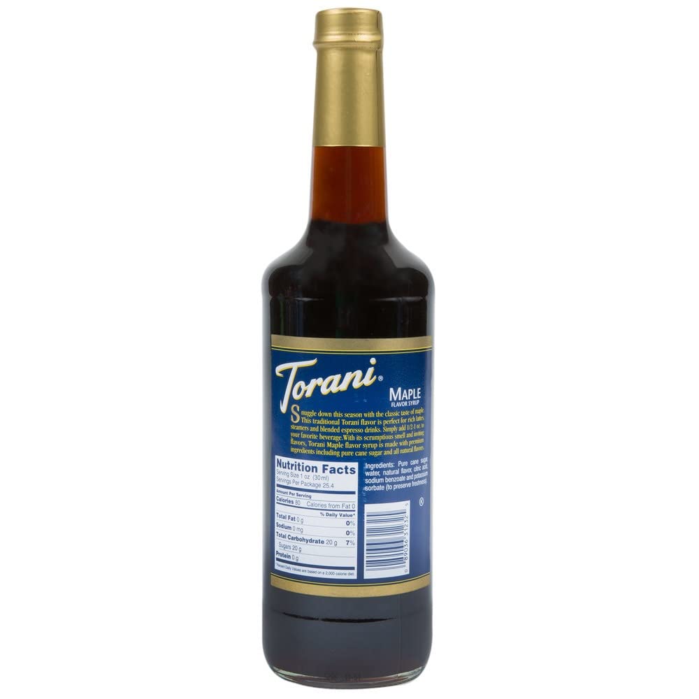 Torani Maple Syrup 750 mL – Rich Maple Flavor for Pancakes & More