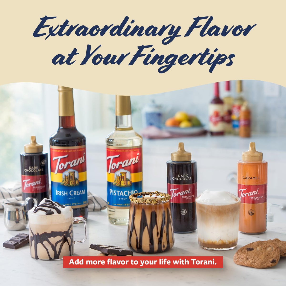 Torani Puremade Caramel Sauce – 64 oz with Pump for Coffee & Desserts