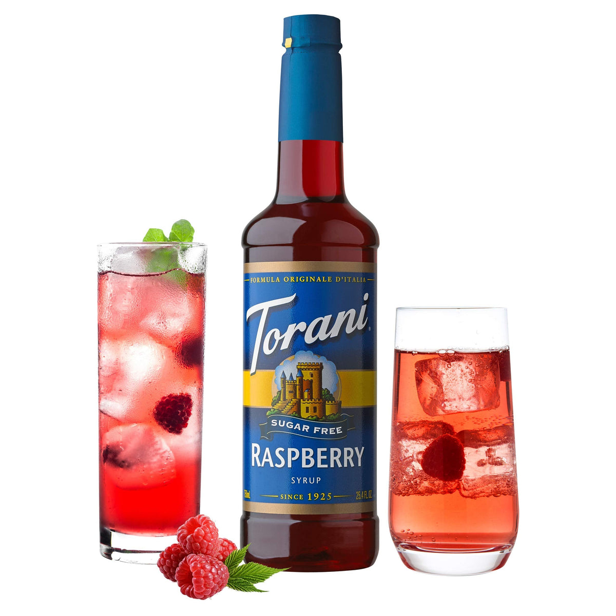 Torani Sugar Free Raspberry Syrup, 25.4 oz (Pack of 4) | Zero Calories, Keto Friendly