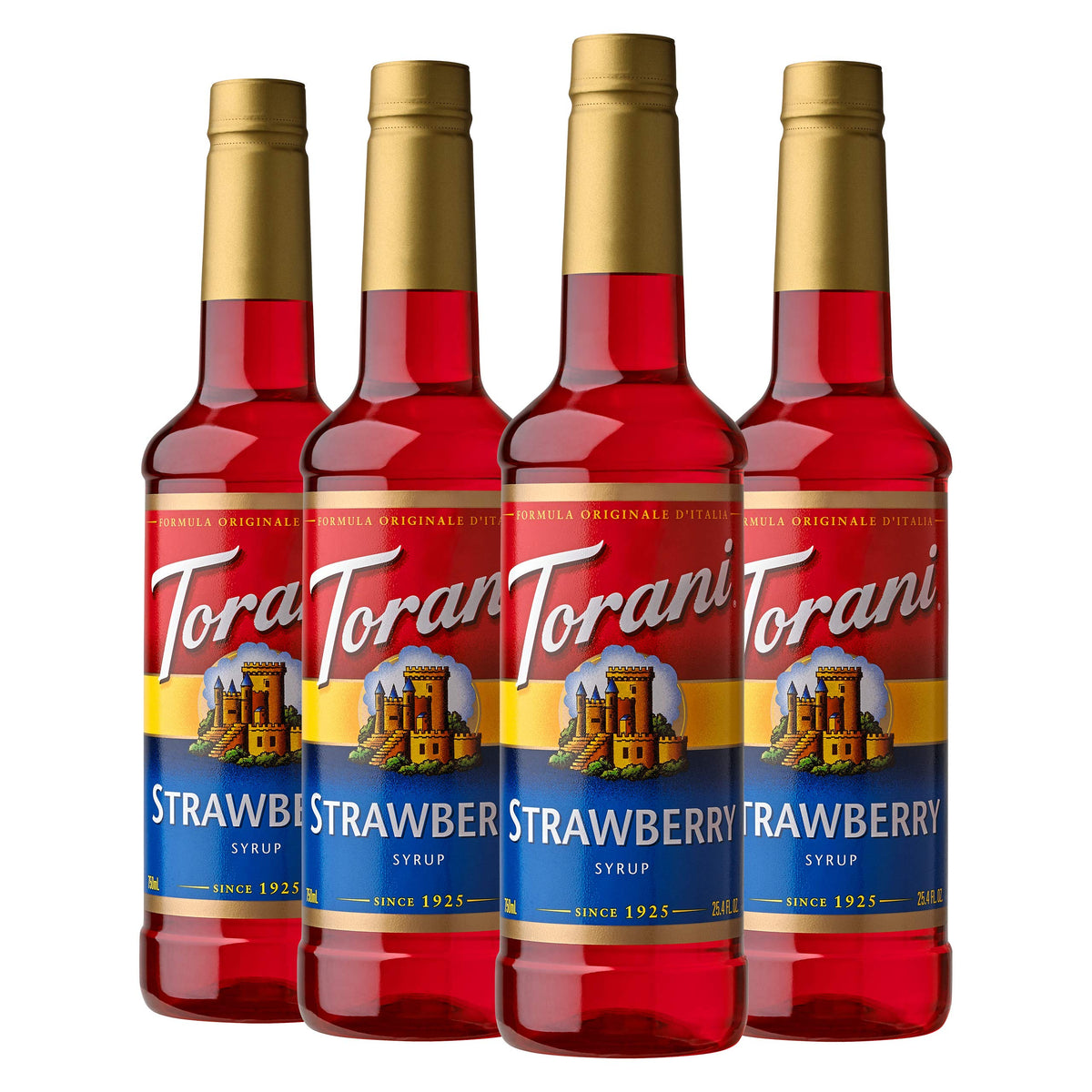 Torani Strawberry Flavored Syrup – 4 x 25.4 oz