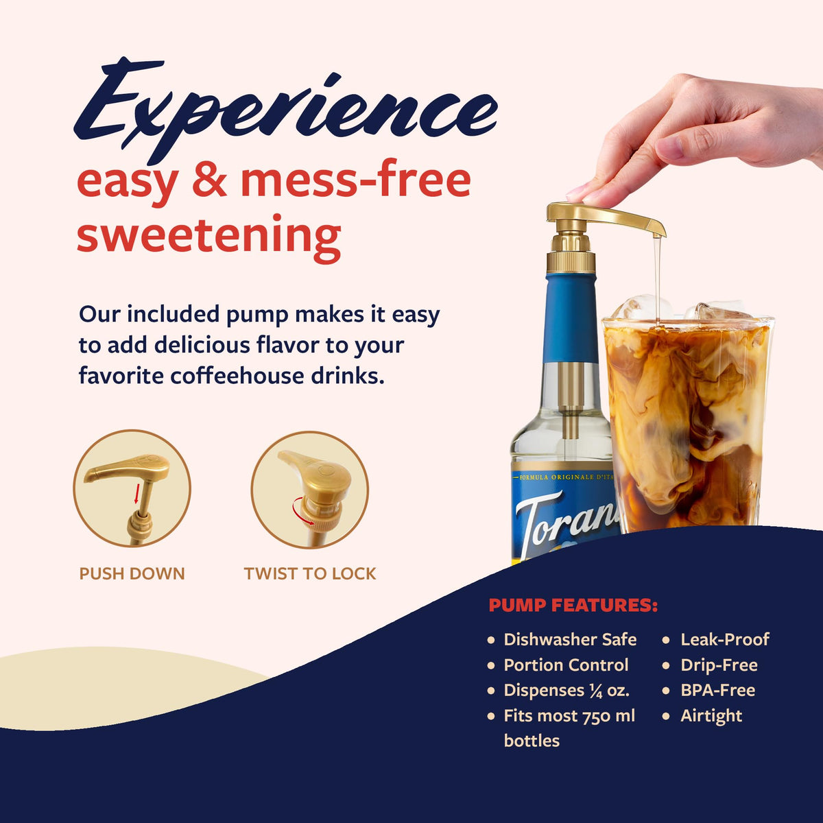 Torani Sugar Free Coconut & Vanilla Syrup 2-Pack with Pumps — 25.4 oz Each