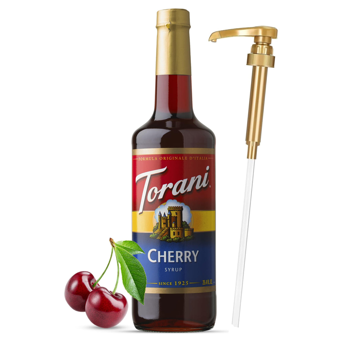 Torani Sugar Free Coffee Syrup Kit (25.4 oz) with Jimoco Dispenser – Caramel, Vanilla, Chocolate, Hazelnut, Peppermint
