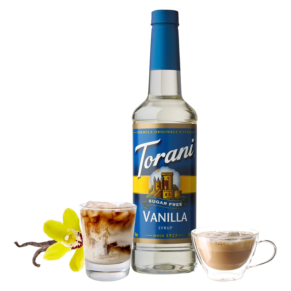 Torani Sugar Free Vanilla Syrup – 25.4 oz (Pack of 4) | Zero Calories