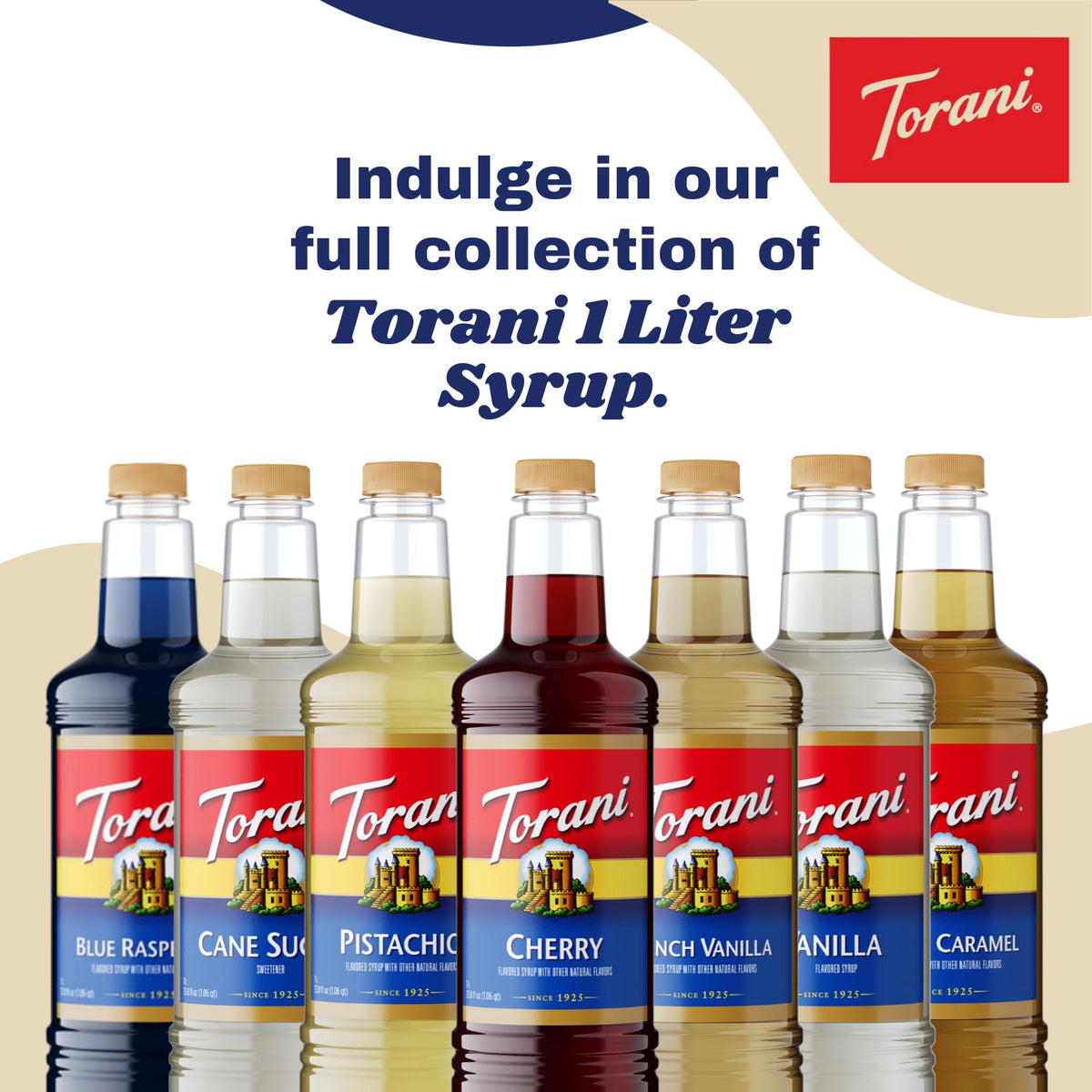 Torani Vanilla Syrup PET (1L) with Pump – Rich Vanilla Flavor for Coffee & More