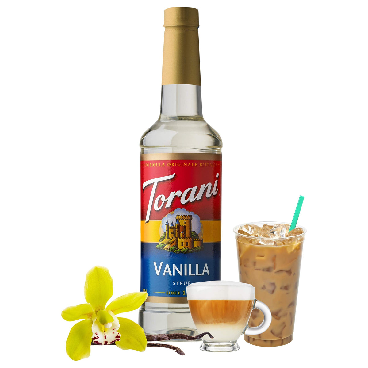 Torani Vanilla Syrup – 25.4 oz x4 Pack | Pure Cane Sugar, Natural Vanilla Flavor
