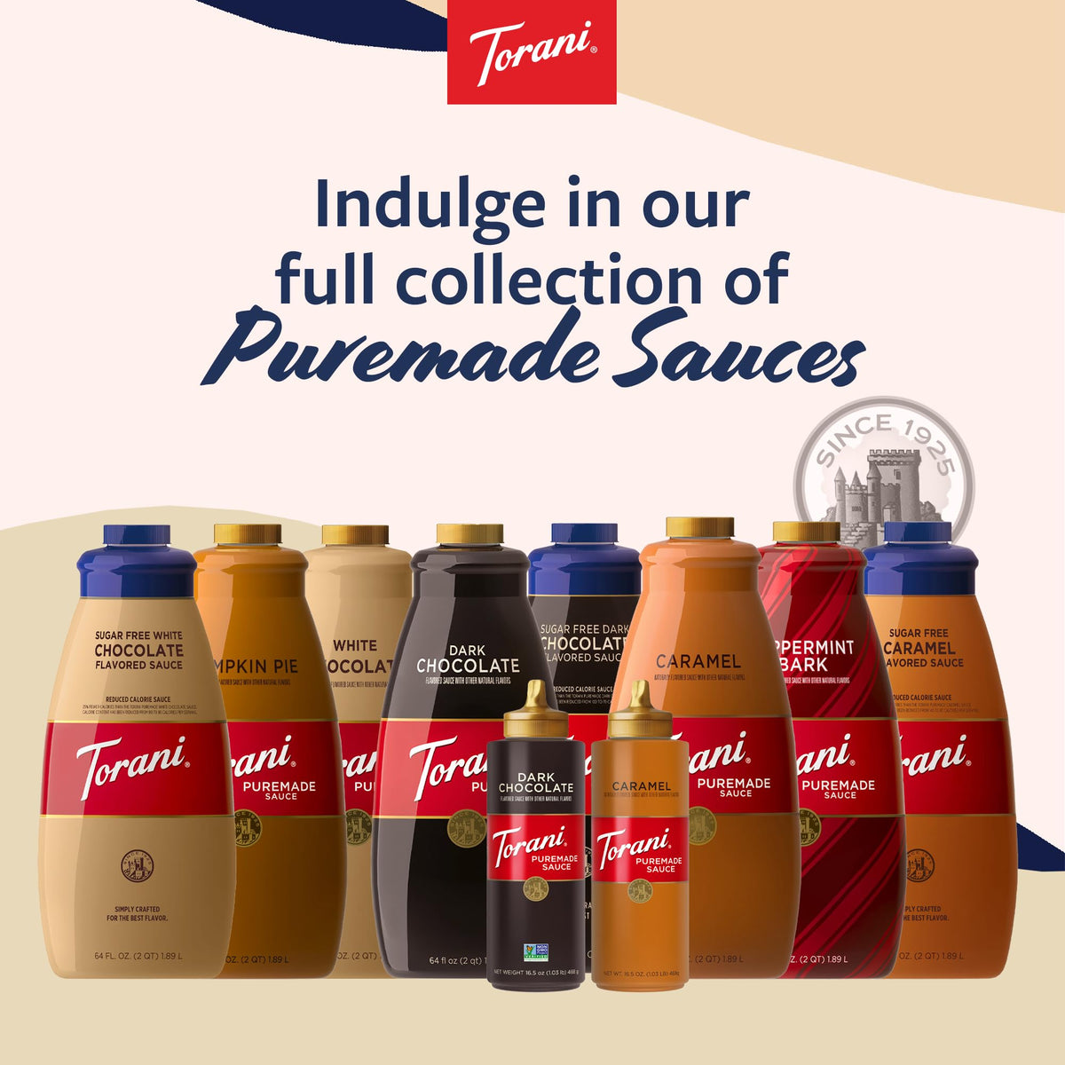 Torani Puremade White Chocolate Sauce – 64 oz (4 lb) with Pump