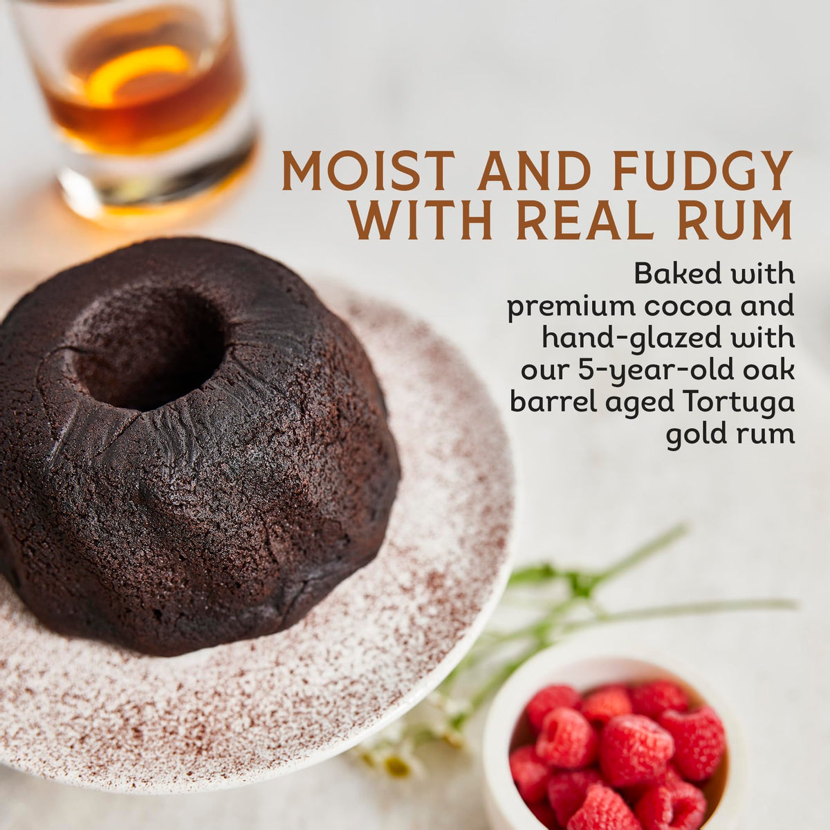TORTUGA Caribbean Chocolate Rum Cake – 16 oz Premium Gourmet Gift Cake