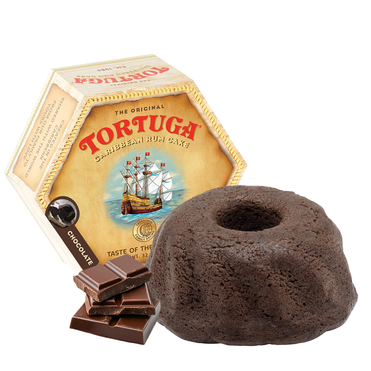 TORTUGA Caribbean Chocolate Rum Cake – 16 oz Premium Gourmet Gift Cake