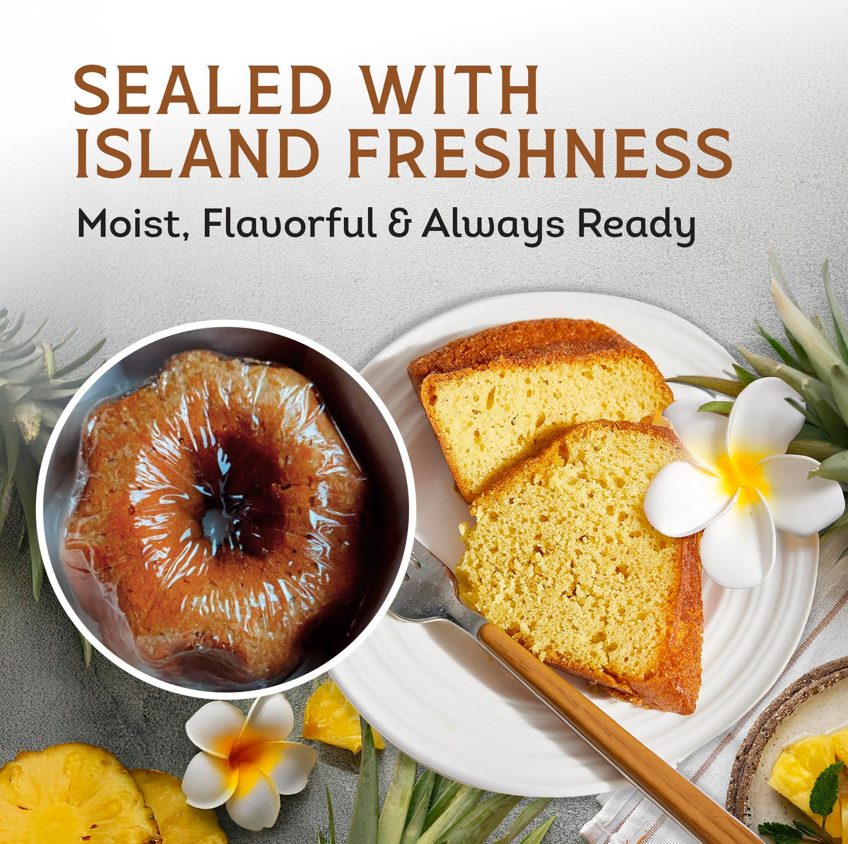 TORTUGA Hawaiian Pineapple Rum Cake - 16oz | Premium Gourmet Gift for Stockings, Gift Baskets & Holidays