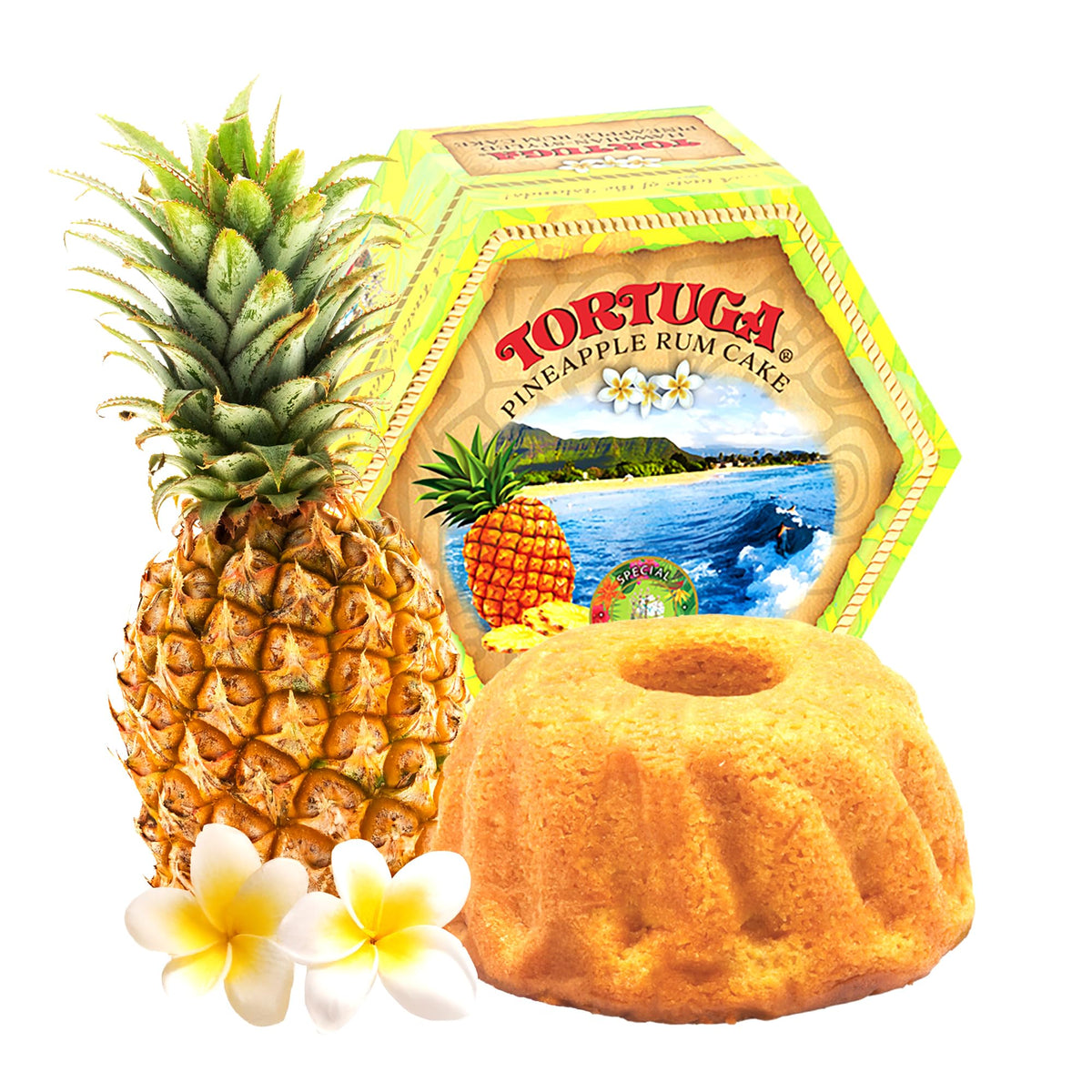 TORTUGA Hawaiian Pineapple Rum Cake - 16oz | Premium Gourmet Gift for Stockings, Gift Baskets & Holidays