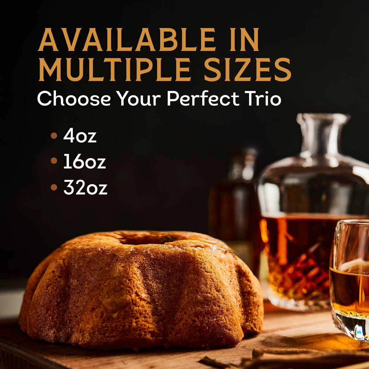 TORTUGA Kentucky Bourbon Butter Cake – 32oz Gourmet Gift Cake for Celebrations