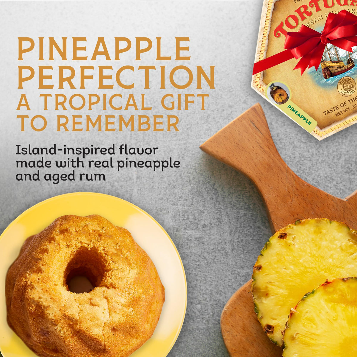 TORTUGA Caribbean Pineapple Rum Cake – 16 oz | Premium Gourmet Gift & Dessert