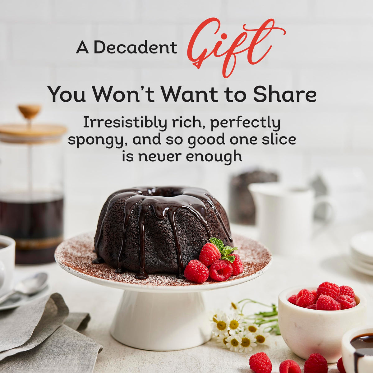 TORTUGA Caribbean Chocolate Rum Cake – 32 oz Premium Gourmet Gift