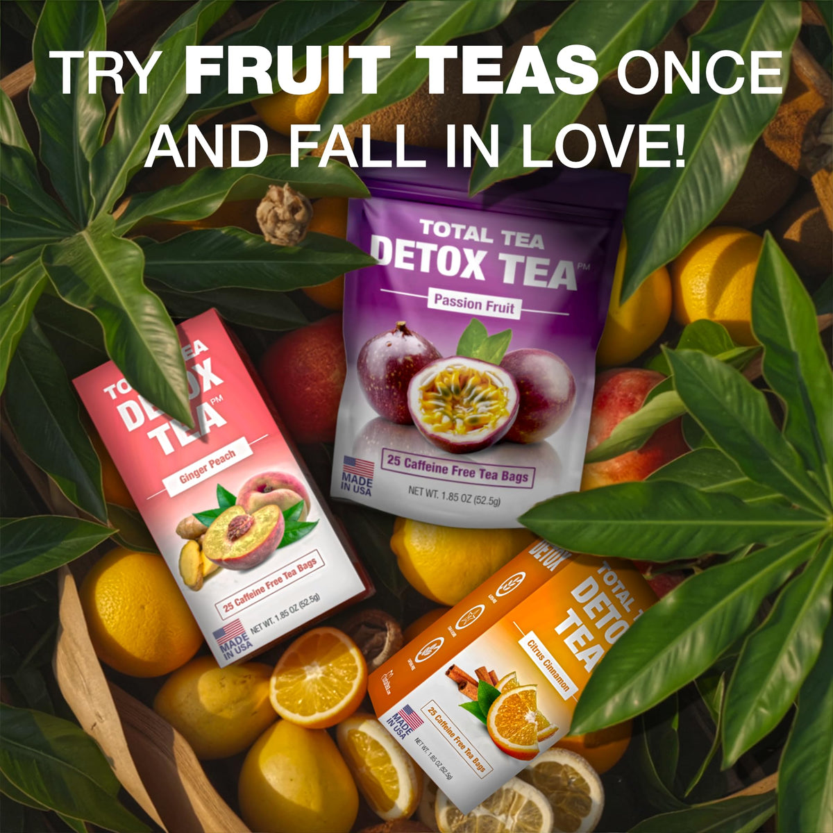 Total Tea Siimming Detox Tea - Caffeine Free 25 Day Detox with Chamomile, Hibiscus & Ginger Root