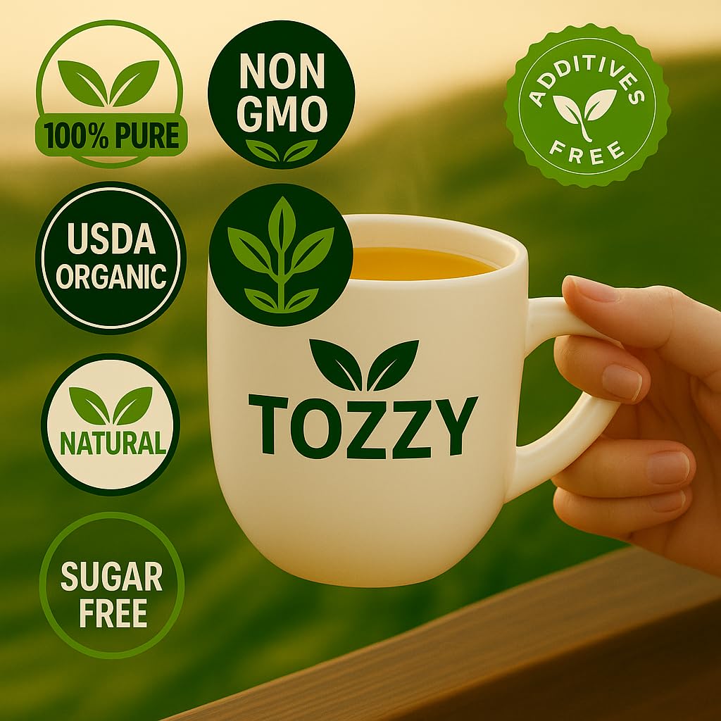 TOZZY Organic Dandelion Tea – 100 Count Pyramid Teabags | Plant-Based, Packaging May Vary