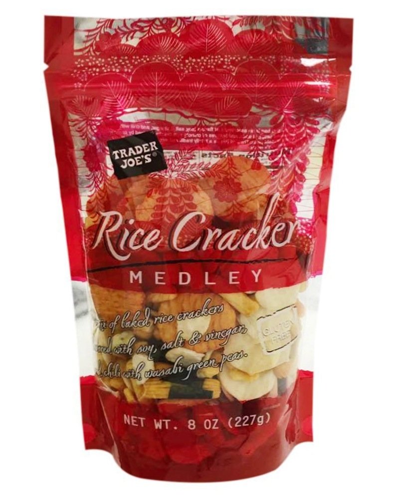 Trader Joe's Gluten Free Baked Rice Cracker Medley 227g (5 Pack) – Crunchy Gluten Free Snack
