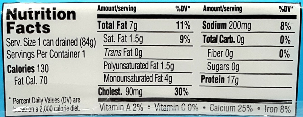 Trader Joe's Unsalted Sardines in Spring Water - 3.75 oz Tin (Pack of 6)