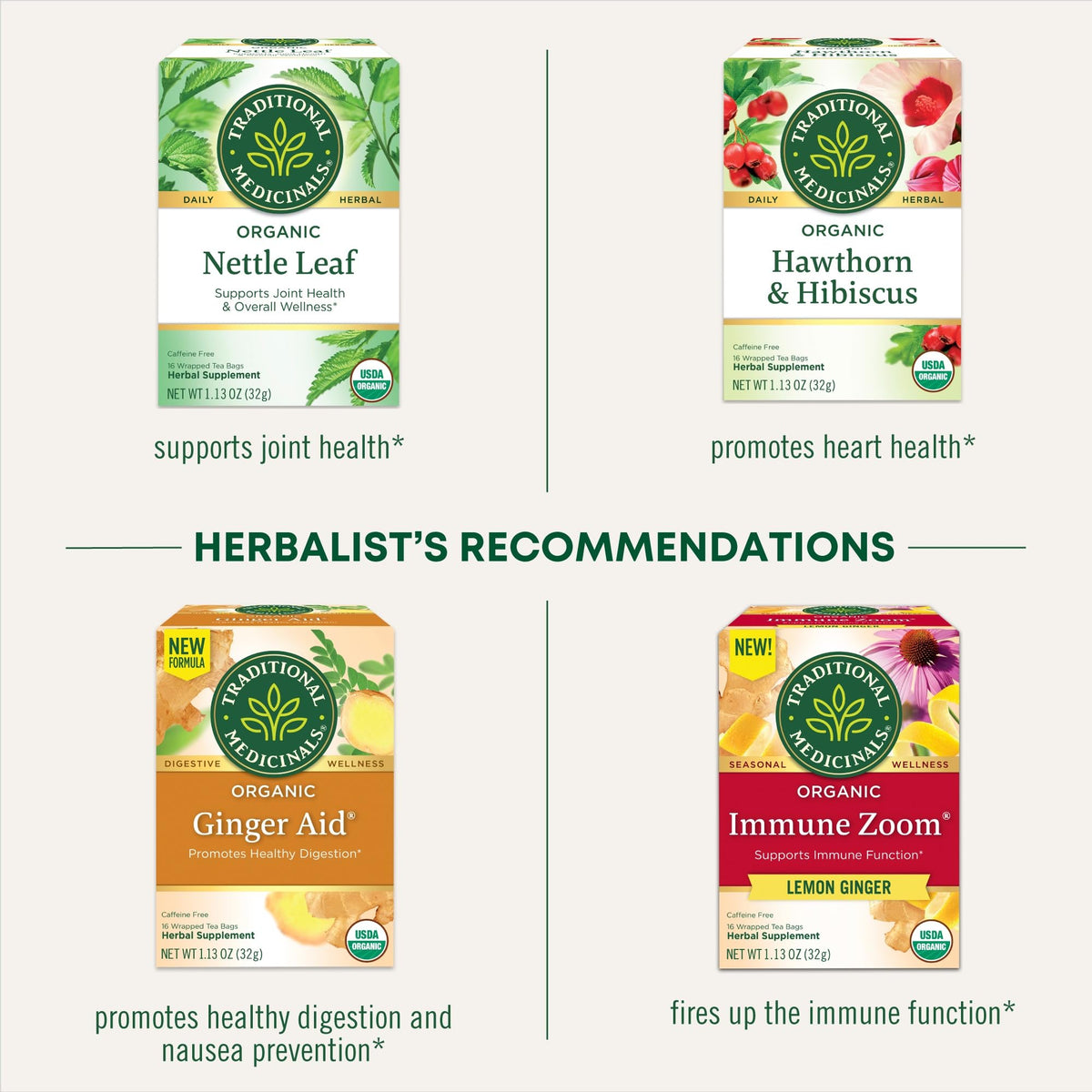 Traditional Medicinals Organic Turmeric with Meadowsweet & Ginger Herbal Tea – 96 Tea Bags (Pack of 6)