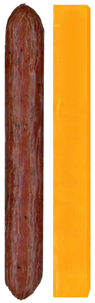 Trail's Best Twin Beef & Cheese Sticks – 1oz Each, 20-Pack Box