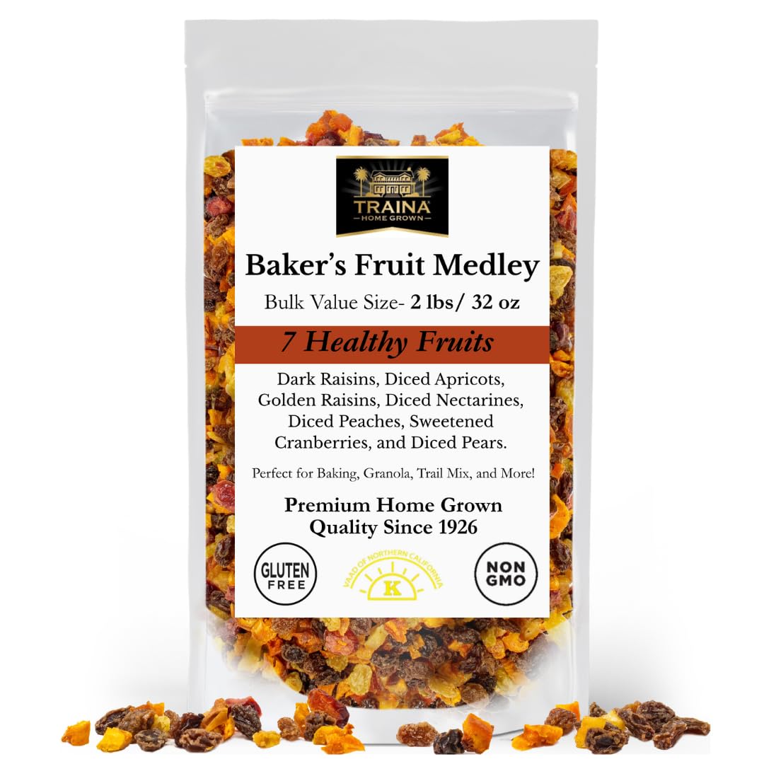 Traina Home Grown Baker’s Dried Fruit Medley – Mixed Dried Fruit (2 lb)