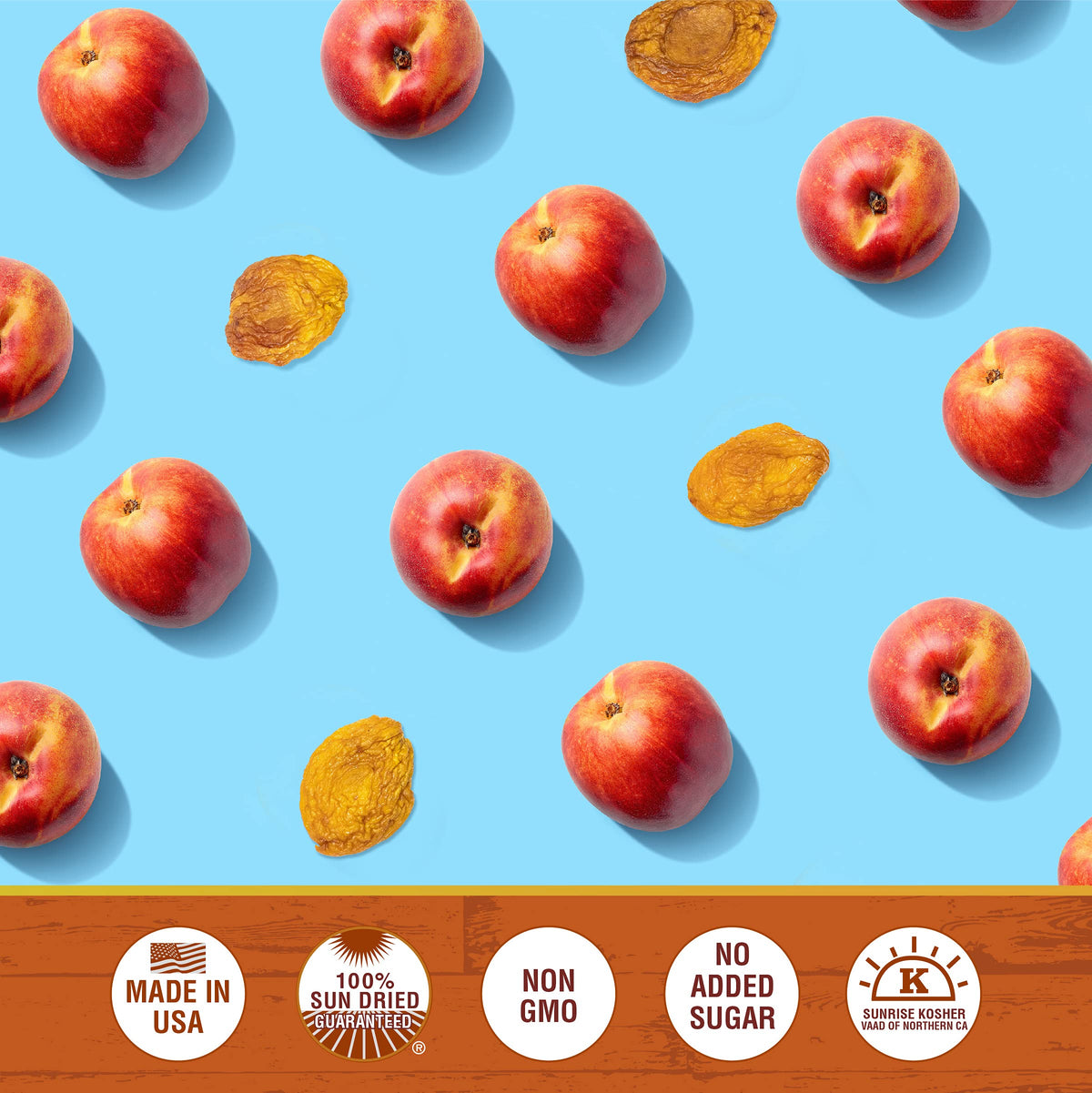 Traina Home Grown California Sun Dried Nectarines — No Sugar Added, Non-GMO, 20 oz Resealable Pouch