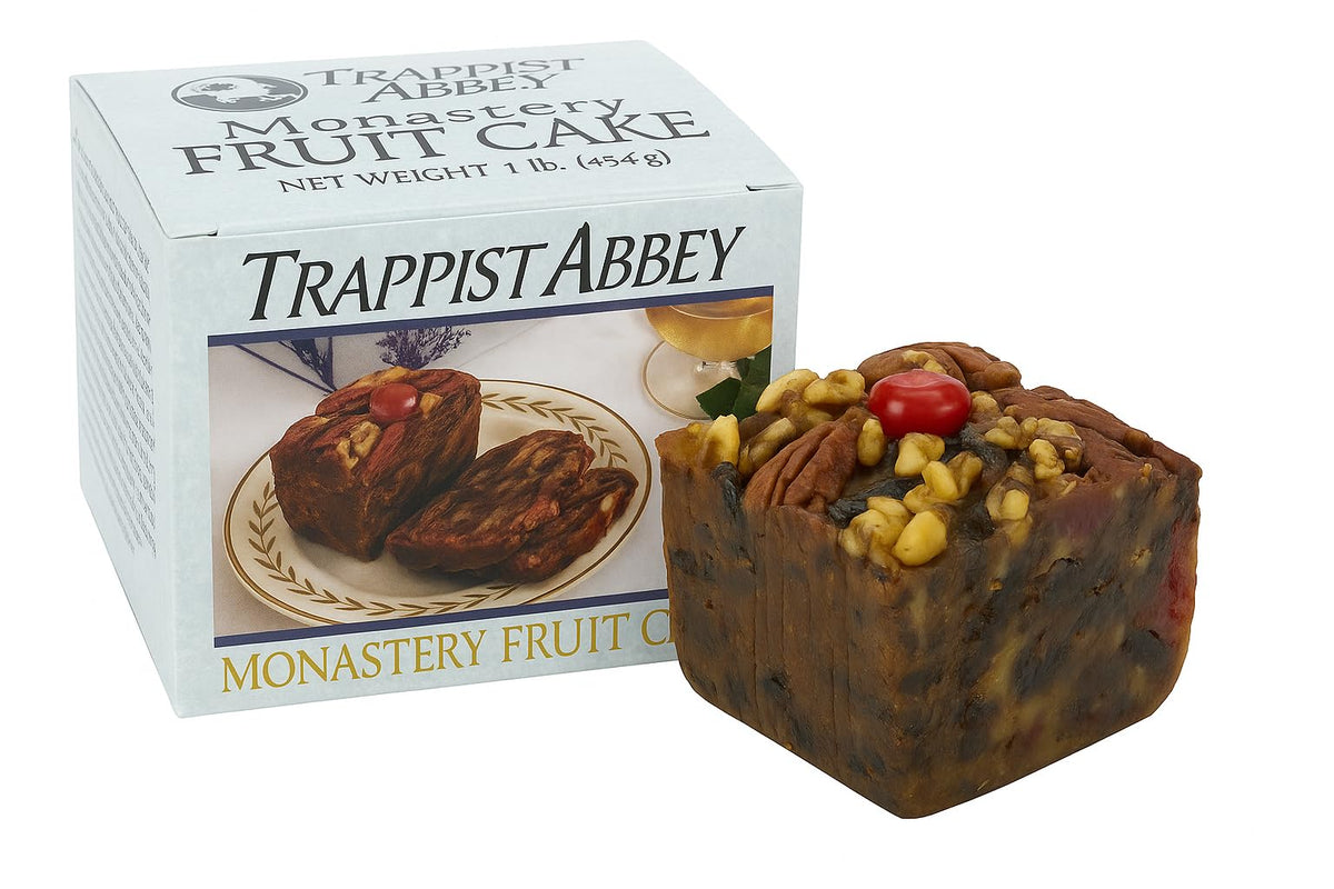 Trappist Abbey Monastery Fruitcake with Candied Fruits & Nuts — Brandy-Soaked (1 lb)