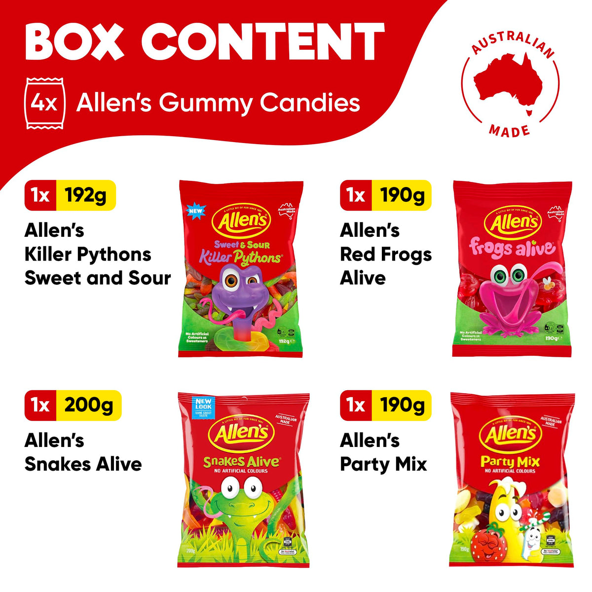 Allen’s Australian Candy Variety Box – Four Classics Gift Set | Treats from Home