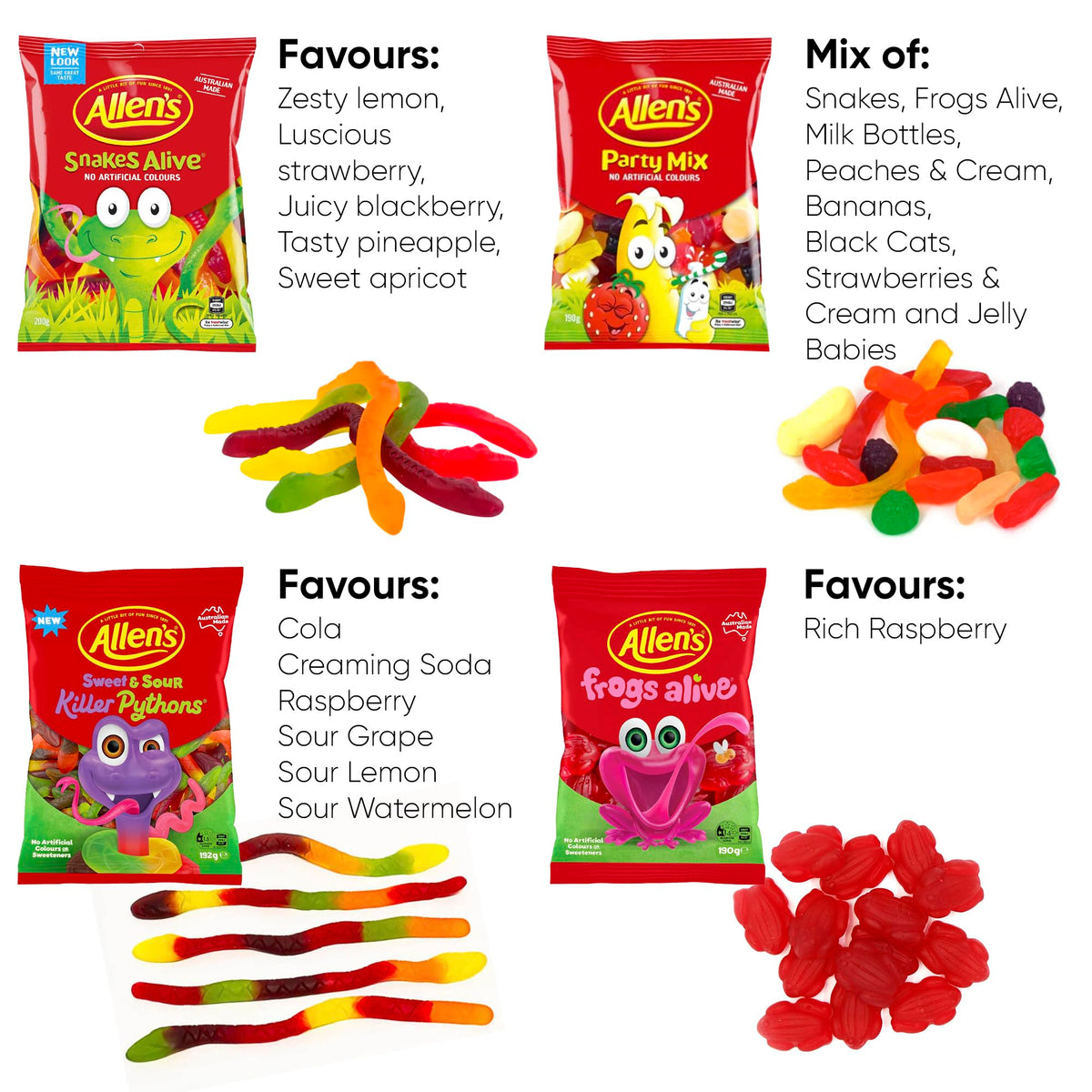 Allen’s Australian Candy Variety Box – Four Classics Gift Set | Treats from Home