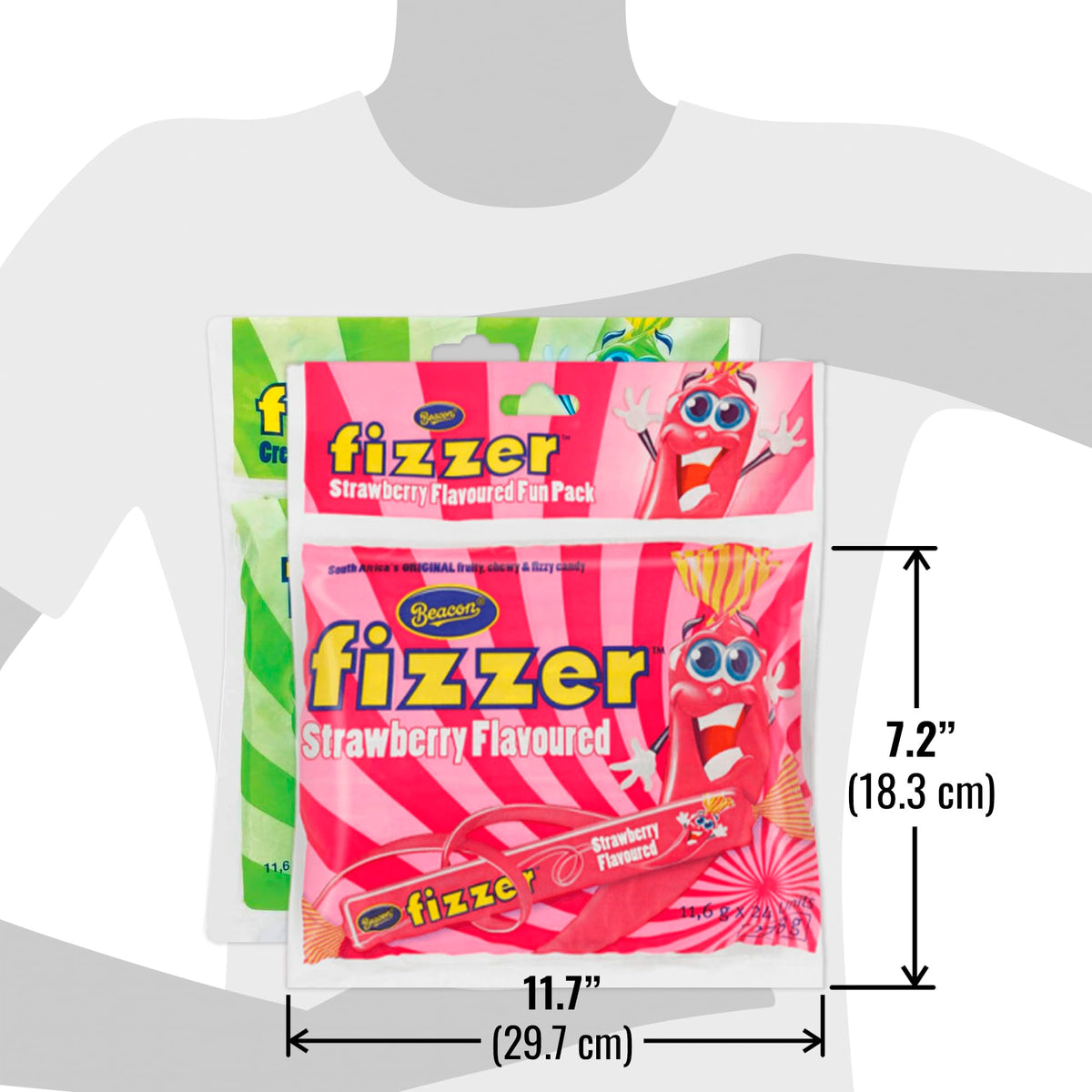 Beacon Fizzers Soda Cream & Strawberry – 48 Candies (2 Packs) | Treats from Home