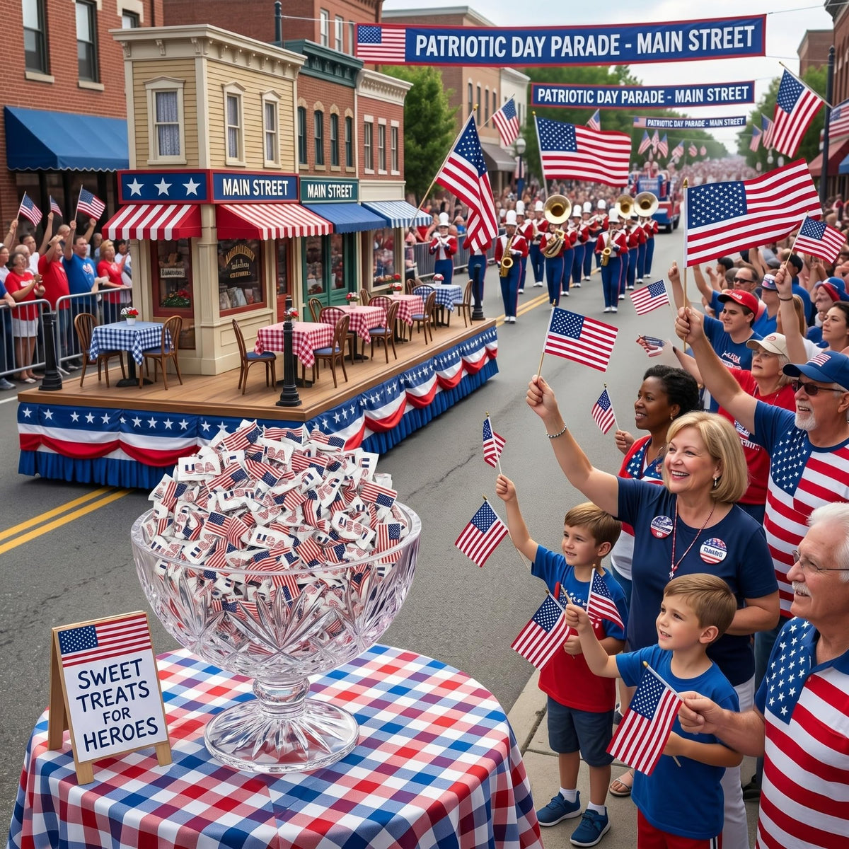 Tree Treasures USA Flag Buttermints 220ct — Patriotic Candy, Individually Wrapped