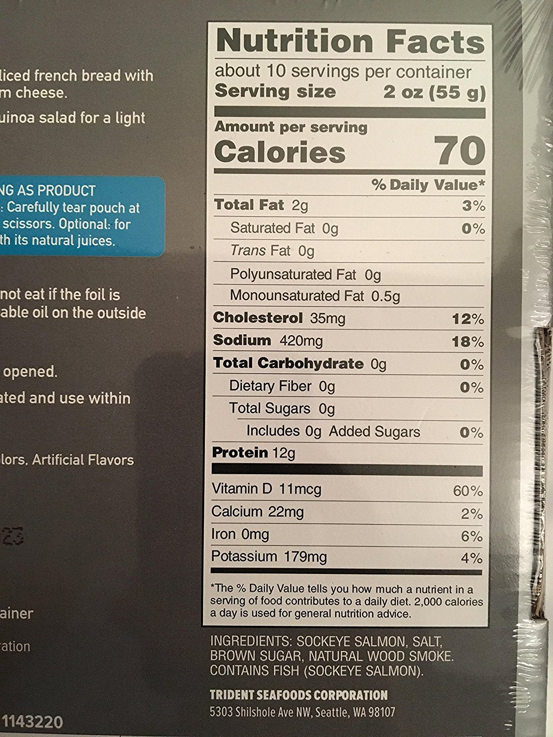 Trident Wild Alaskan Smoked Sockeye Salmon - 567g / 20 oz