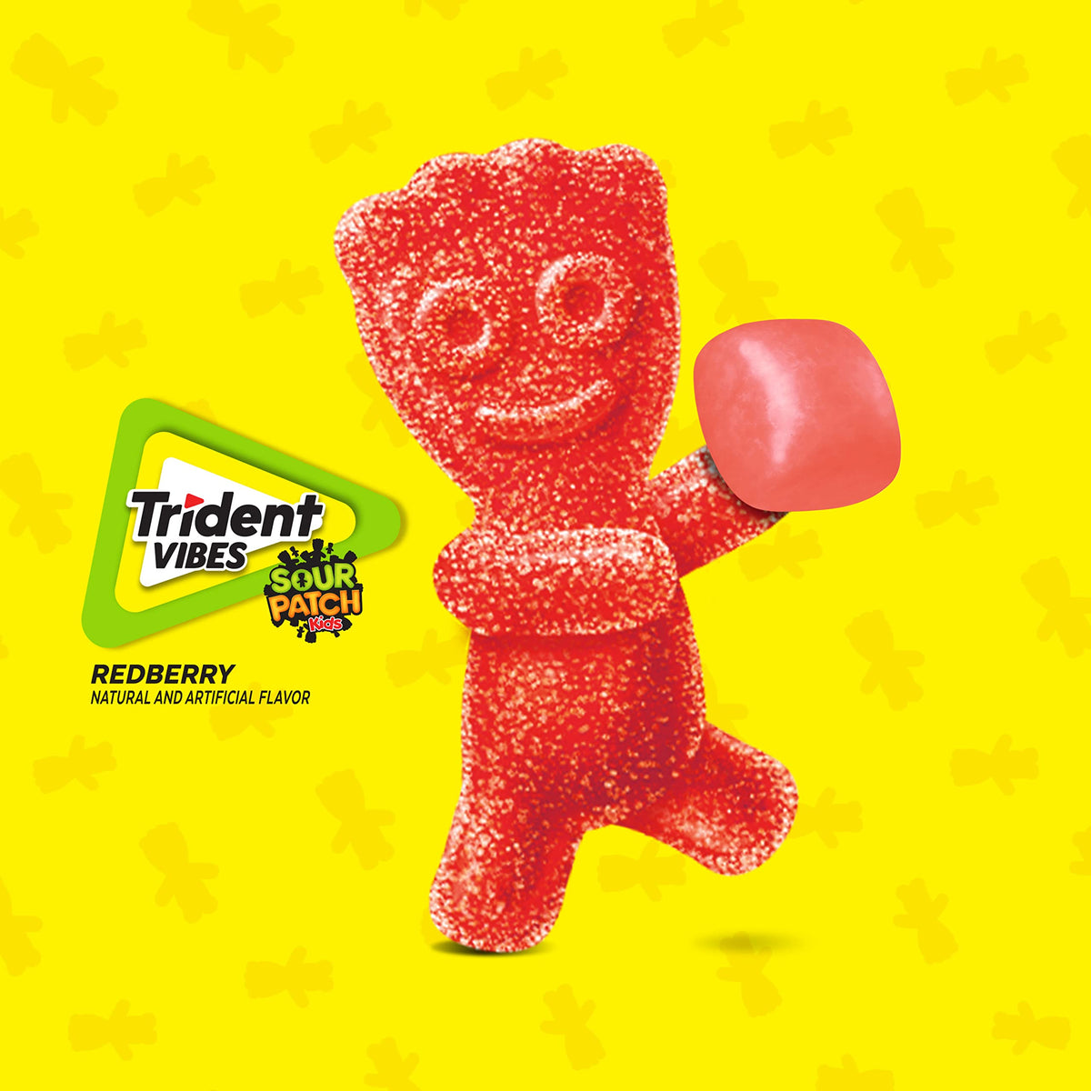 Trident Vibes SOUR PATCH KIDS Redberry Sugar-Free Gum — 160 Pieces in 4 Bottles