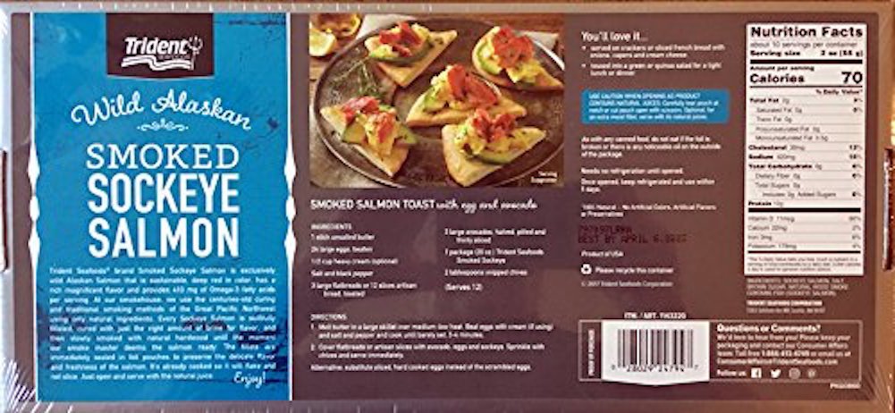 Trident Wild Alaskan Smoked Sockeye Salmon - 567g / 20 oz
